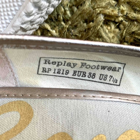 Replay White/Silver High Heels with velvet ribbons - Picture 6 of 7